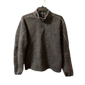 Kuhl Thor 1/4 Zip Pullover Graphite Gray 3082 Thermokore Wool Blend Size XL